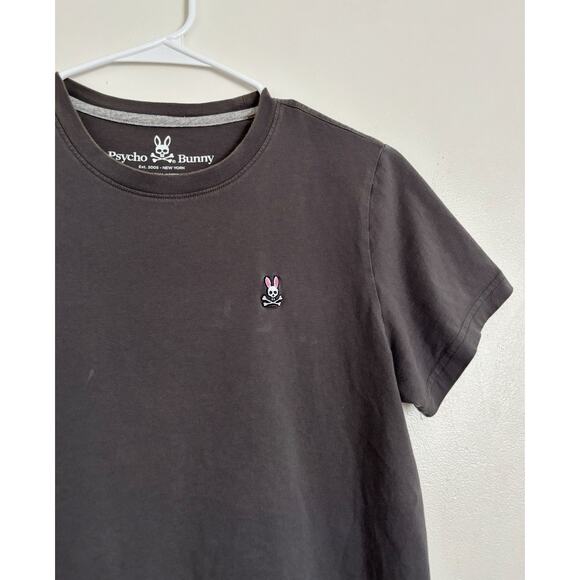 Dark Grey Men's Psycho Bunny Pima Cotton T-Shirt 4/S - Picture 2 of 6